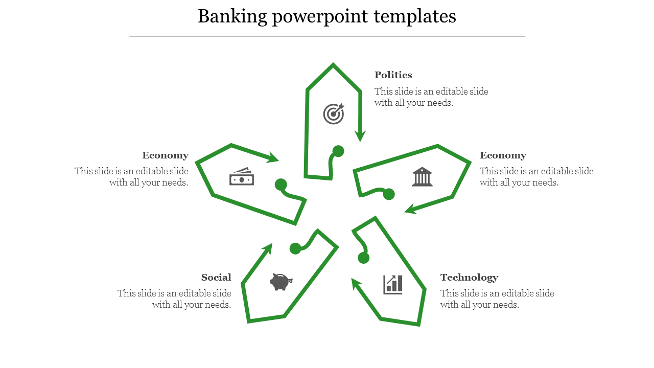 banking powerpoint templates-Green